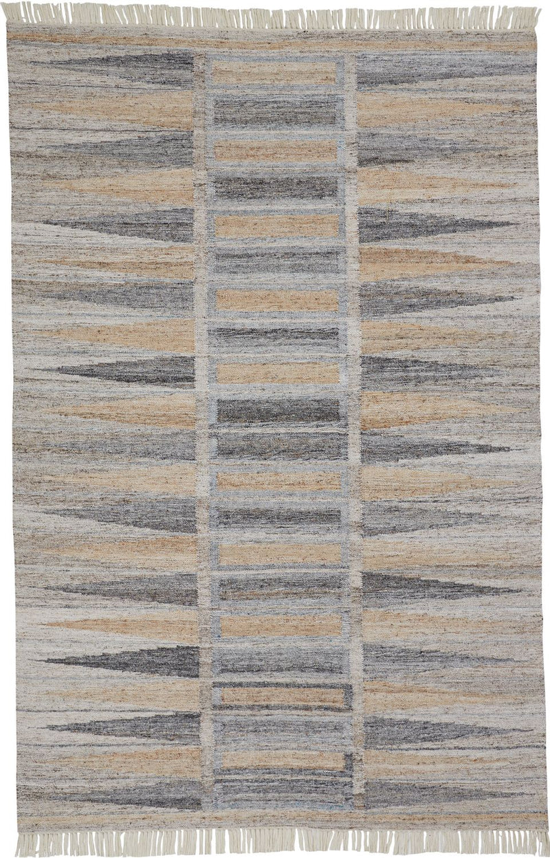 media image for Elstow Latte Tan and Gray Rug by BD Fine Flatshot Image 1 217