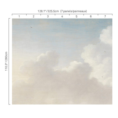 product image for Dream Contemporary Wall Mural in Sky Blue/Cream 19