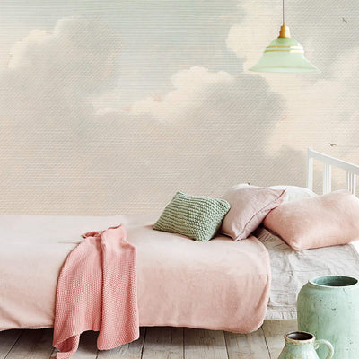 product image for Dream Contemporary Wall Mural in Teal/Cream 53