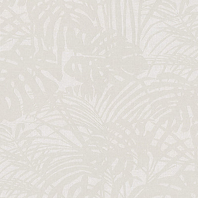 product image for Abstract Palm Leaf Textured Wallpaper in Pearl/Grey 92