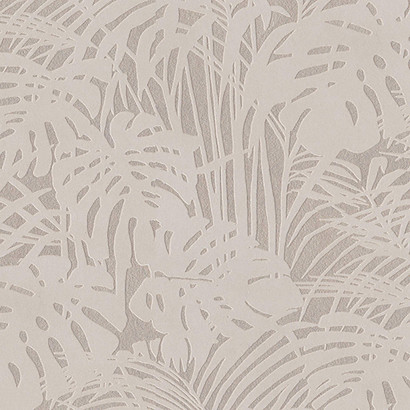 media image for Abstract Palm Leaf Textured Wallpaper in Grey 21