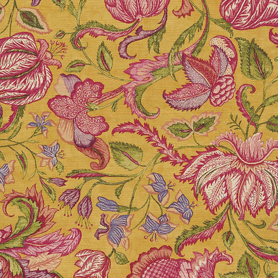 product image for Jacobean Floral Wallpaper in Gold/Pink 49