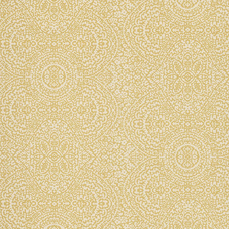 media image for Floral Medallion Wallpaper in Mustard Gold 216