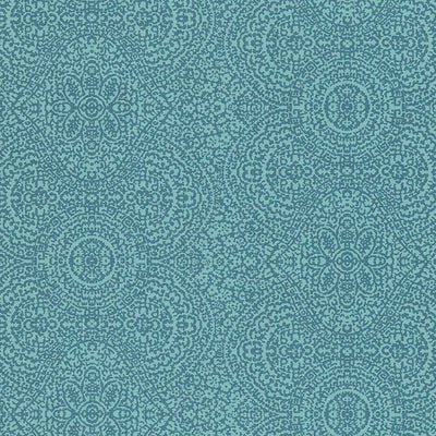 product image for Floral Medallion Wallpaper in Indigo 98