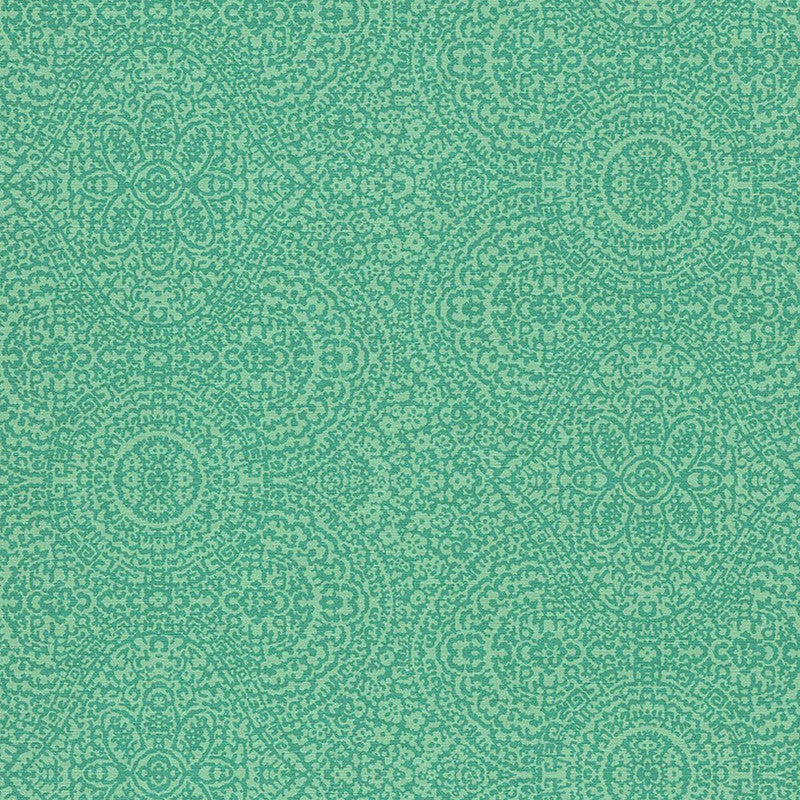Shop Sample Floral Medallion Wallpaper in Emerald Green | Burke Decor