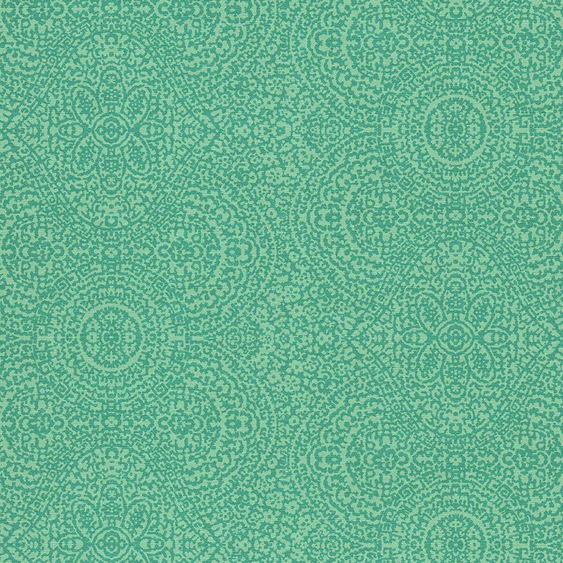 media image for Floral Medallion Wallpaper in Emerald Green 223