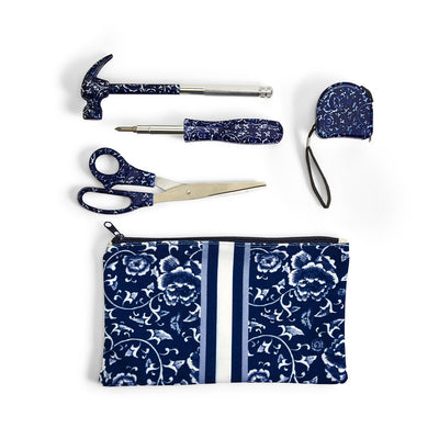 product image of chinoiserie floral pattern tool set in storage pouch 1 526