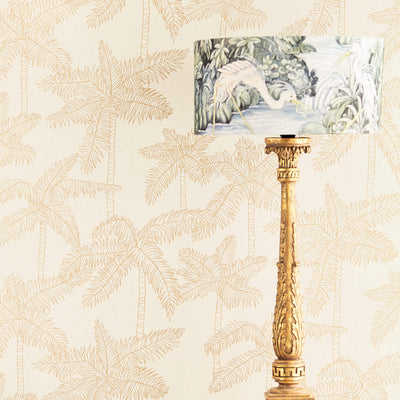 product image for Palm Trees Sketched Wallpaper in Gold/Beige 99