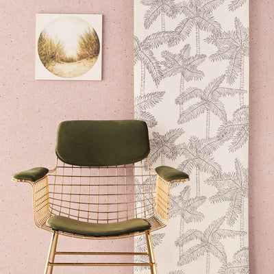 product image for Palm Trees Sketched Wallpaper in Charcoal/Cream 48