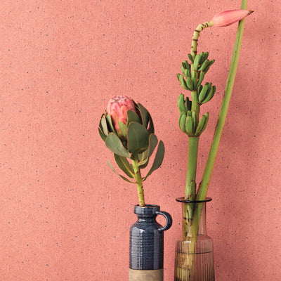 product image for Plain Textured Speckled Wallpaper in Coral/Navy 17