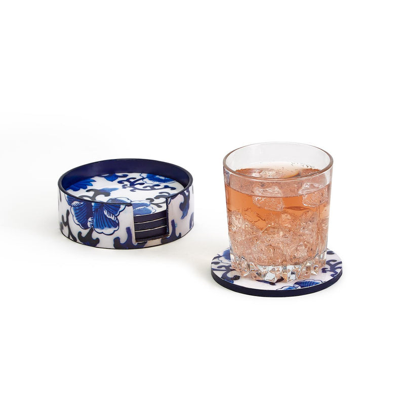 media image for blue willow set of 4 coasters 4 295