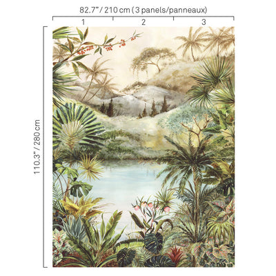 product image of Paradise Wall Mural in Multi Green 520