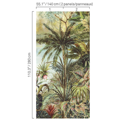 product image of Palm Tree Wall Mural in Green/Blue 536