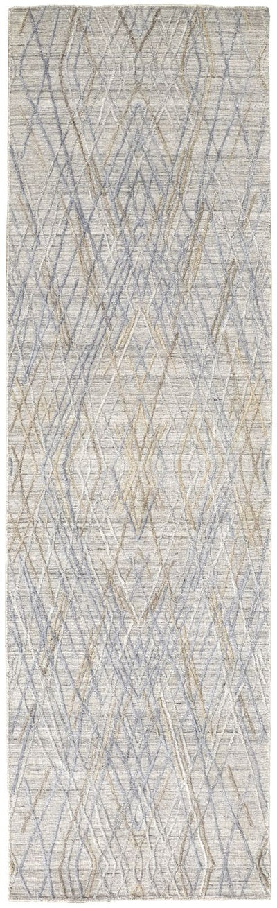 product image for Huntley Hand Woven Gray and Blue Rug by BD Fine Flatshot Image 1 74