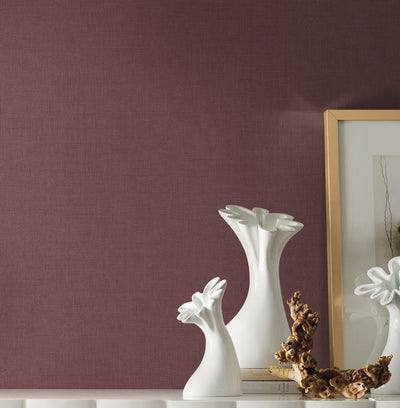 product image for Gesso Weave Wallpaper in Burgundy from the Handpainted Traditionals Collection by York Wallcoverings 19