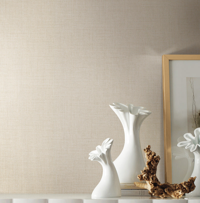 media image for Gesso Weave Wallpaper in Off-White from the Handpainted Traditionals Collection by York Wallcoverings 285