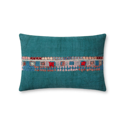 product image for Handcrafted Teal / Multi Pillow Flatshot Image 1 19