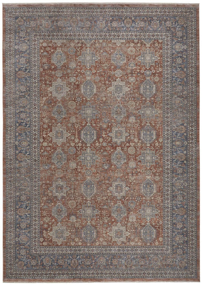 product image of Gilford Rust and Blue Rug by BD Fine Flatshot Image 1 579