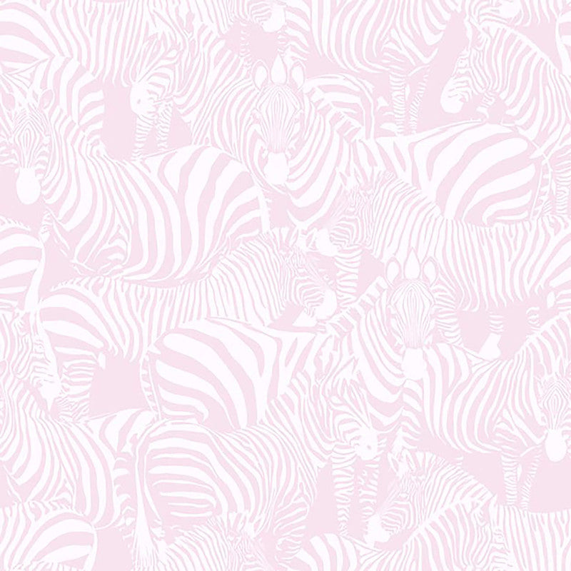 media image for Zebra Collage Wallpaper in Pink 257