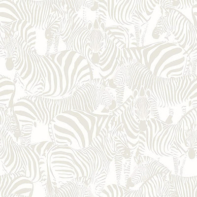 product image of Zebra Collage Wallpaper in Cream/Ivory 590