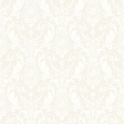 product image of Floral Damask Wallpaper in Ivory/Cream 586