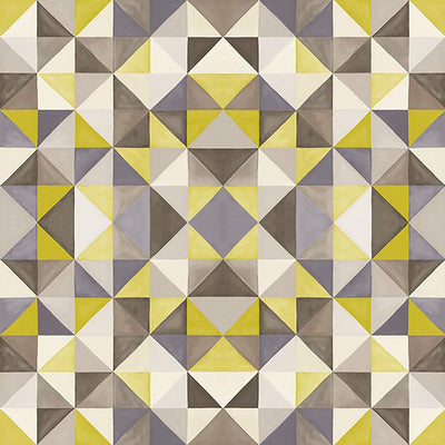 product image of Geometric Contemporary Edgy Wallpaper in Yellow/Ivory 555