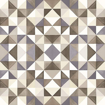 product image of Geometric Contemporary Edgy Wallpaper in Cream/Brown 583