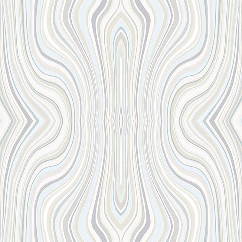 media image for Abstract Psychedelic Mirror Wallpaper in Ivory/Beige 20