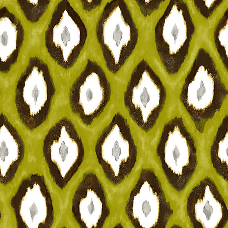 media image for Ogee Contemporary Wallpaper in Chartreuse/Chocolate 228