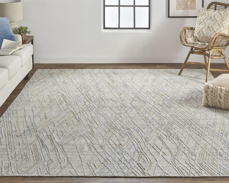 media image for Huntley Hand Woven Gray and Blue Rug by BD Fine Roomscene Image 1 298