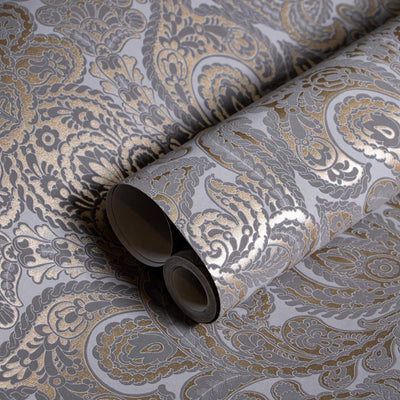 product image for Ares Grey Copper Wallpaper from the Adonea Collection by Galerie Wallcoverings 6