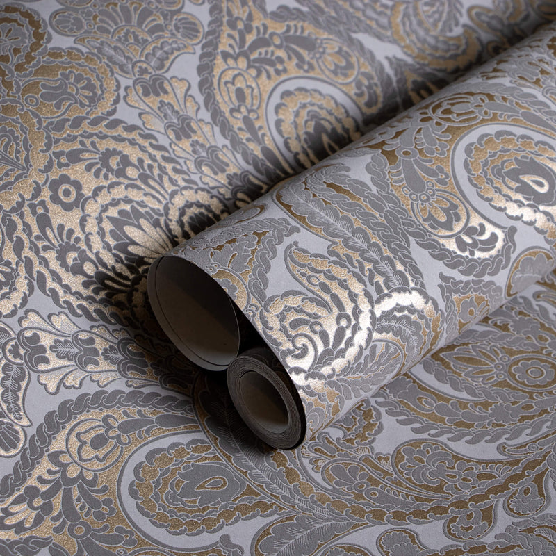 media image for Ares Grey Copper Wallpaper from the Adonea Collection by Galerie Wallcoverings 221