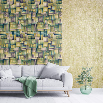 product image for Base Green Gold Wallpaper from the Crafted Collection by Galerie Wallcoverings 34