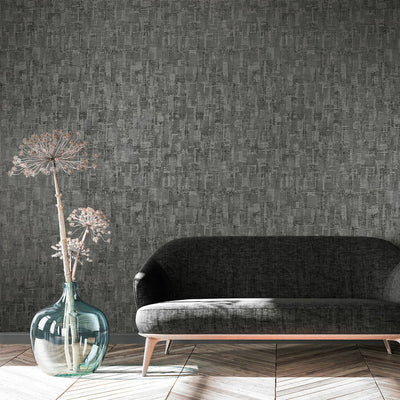 product image for Jacquard Wallpaper in Anthracite 94