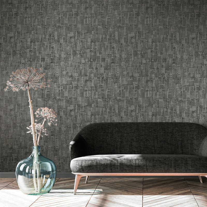 media image for Jacquard Wallpaper in Anthracite 294