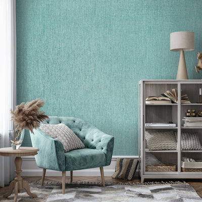 product image for Canvas Wallpaper in Turquoise 80