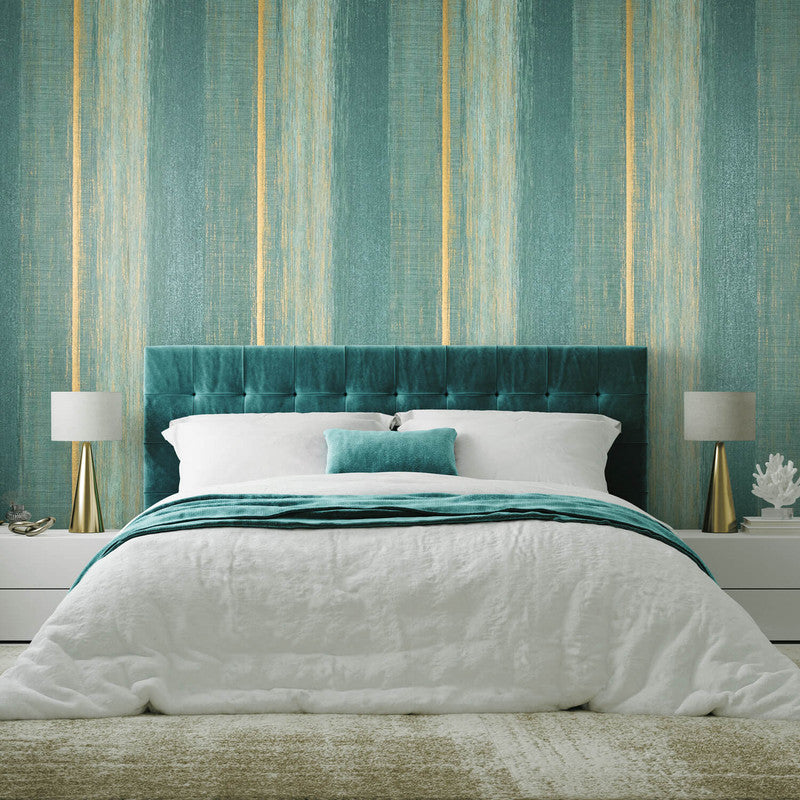 media image for Chiffon Wallpaper in Turquoise 21