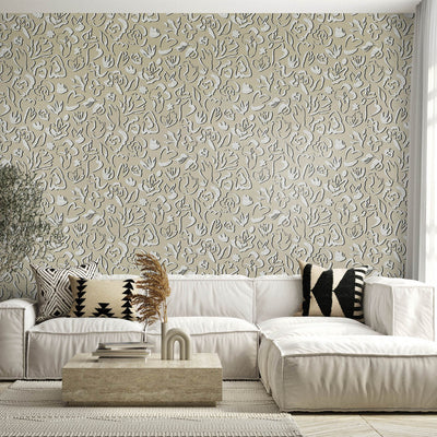 product image for Fiore Operatic Flowers Wallpaper in Nutmeg 47