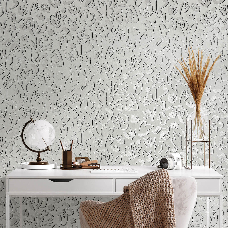 media image for Fiore Operatic Flowers Wallpaper in Allspice 283