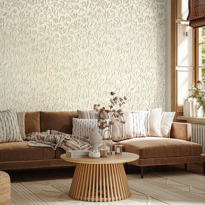 product image for Fiore Operatic Flowers Wallpaper in Himalayan Salt 53