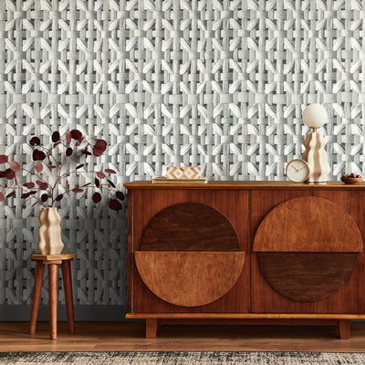 product image for Seta Octagonal Honeycomb Wallpaper in Black Cumin 98