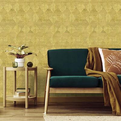 product image for Raffia Wallpaper in Mustard 73