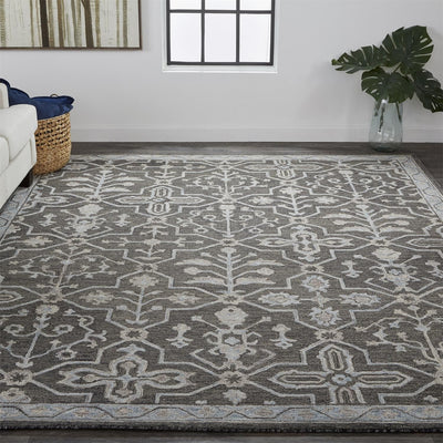 product image for Faris Gray and Blue Rug by BD Fine Roomscene Image 1 49