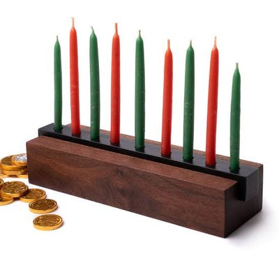 product image for Menorah Modern Wood and Steel in Walnut 66