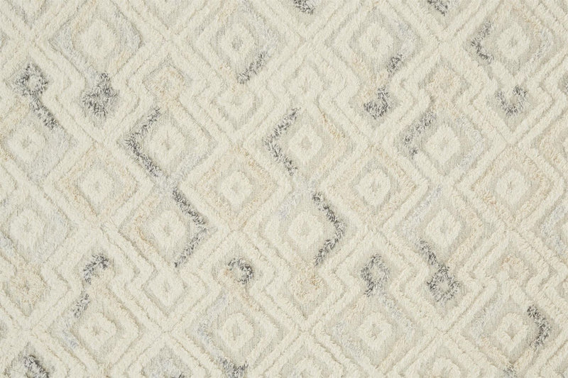 media image for Elika Hand Tufted Ivory and Blue Rug by BD Fine Texture Image 1 213