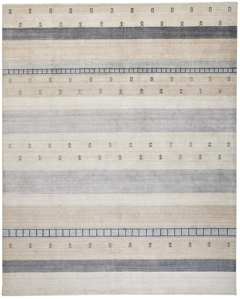 media image for Yurie Beige and Gray Rug by BD Fine Flatshot Image 1 289