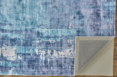 product image for Cashel Hand Woven Navy and Ocean Blue Rug by BD Fine Fold Image 1 89