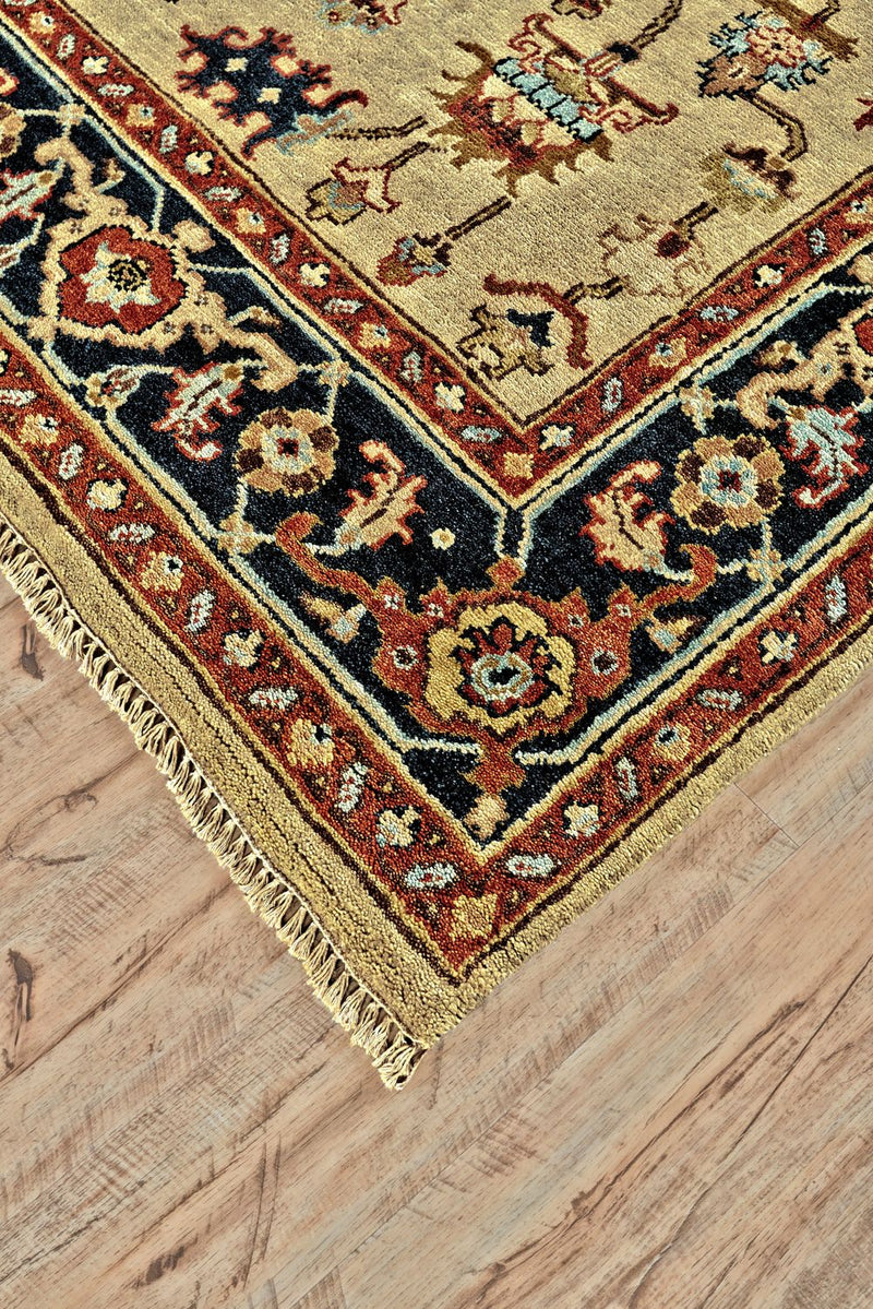 media image for Alden Hand Knotted Gold and Rust Rug by BD Fine Corner Image 1 263