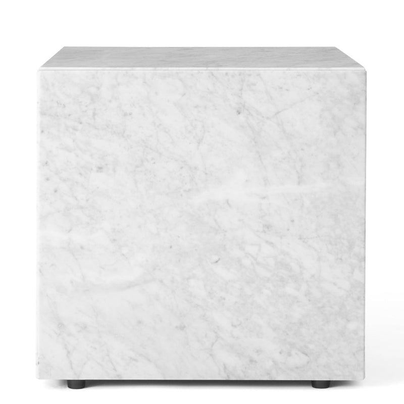 media image for Plinth Table Cubic in White Carrara Marble design by Menu 285