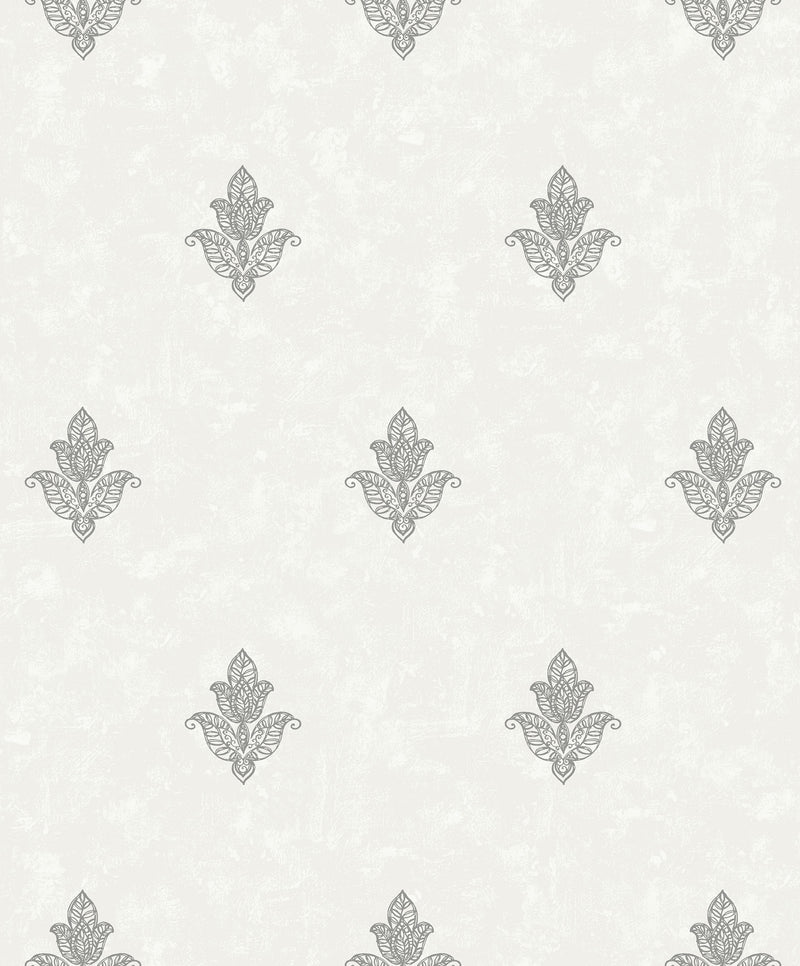 media image for Mehndi Motif Cream/Silver from the Emporium Collection by Galerie Wallcoverings 243